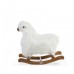 Mouton à bascule blanc et teck marron  blanc Wadiga    023453
